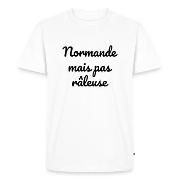 Normandie / Normand / Normande / France - T-shirt Premium bio Homme - blanc - Devant - Nico (187cm)