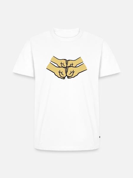 4 hands crew - Men's Premium Organic T-Shirt - white