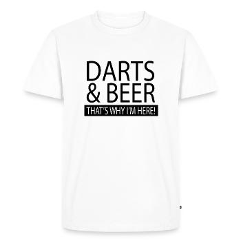 darts - Men's Premium Organic T-Shirt - white - Front - Nico (187cm)