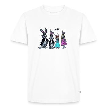 Rabbit vocal ensemble - Men's Premium Organic T-Shirt - white - Front - Nico (187cm)