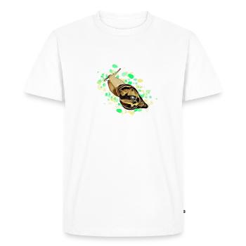 Achatina reticulata albinos bande dessinée - T-shirt Premium bio Homme - blanc - Devant - Nico (187cm)