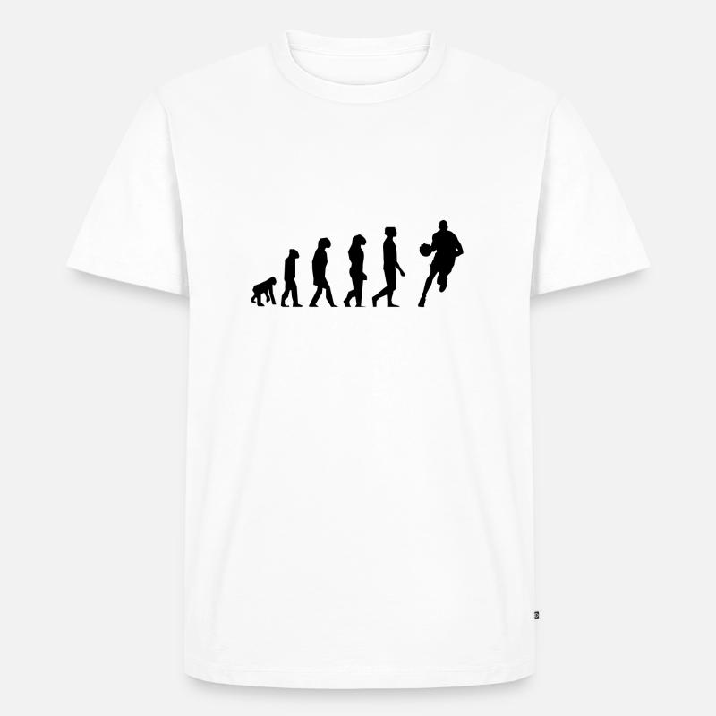 Basketball Evolution - Männer Premium Bio T-Shirt - Weiß