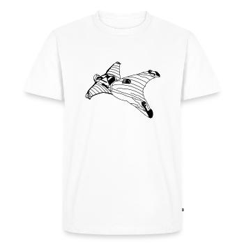 Saut de base aérienne en wingsuit - T-shirt Premium bio Homme - blanc - Devant - Nico (187cm)