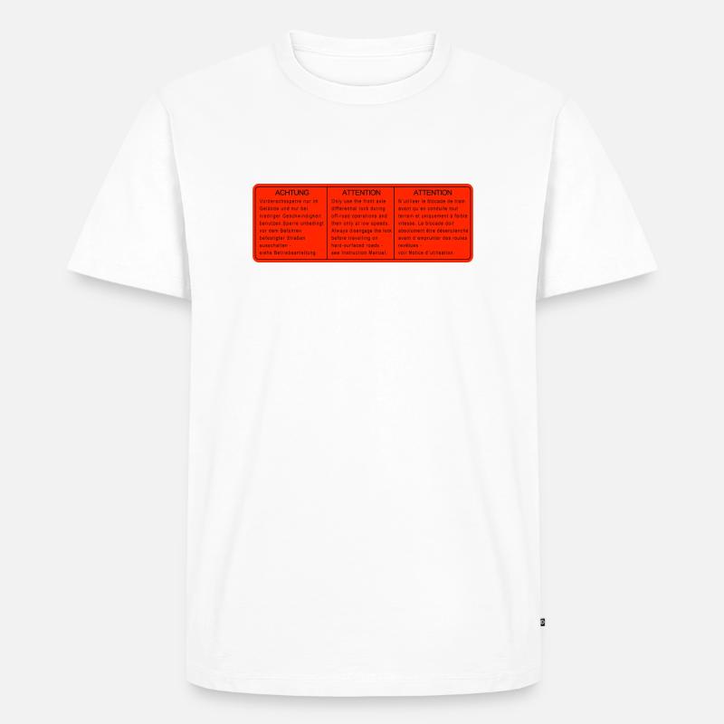 SYNCRO DIFF LOCKS differenzialsperren aufkleber - Männer Premium Bio T-Shirt - Weiß