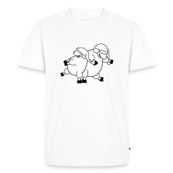 Party sheep dancing - Men's Premium Organic T-Shirt - white - Front - Nico (187cm)
