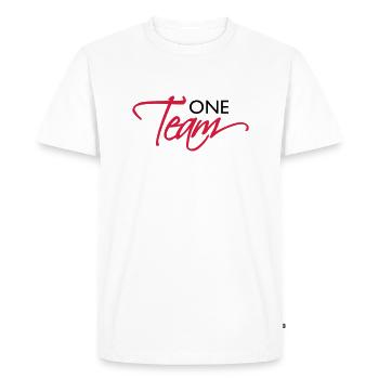 Un équipage d’équipe - T-shirt Premium bio Homme - blanc - Devant - Nico (187cm)