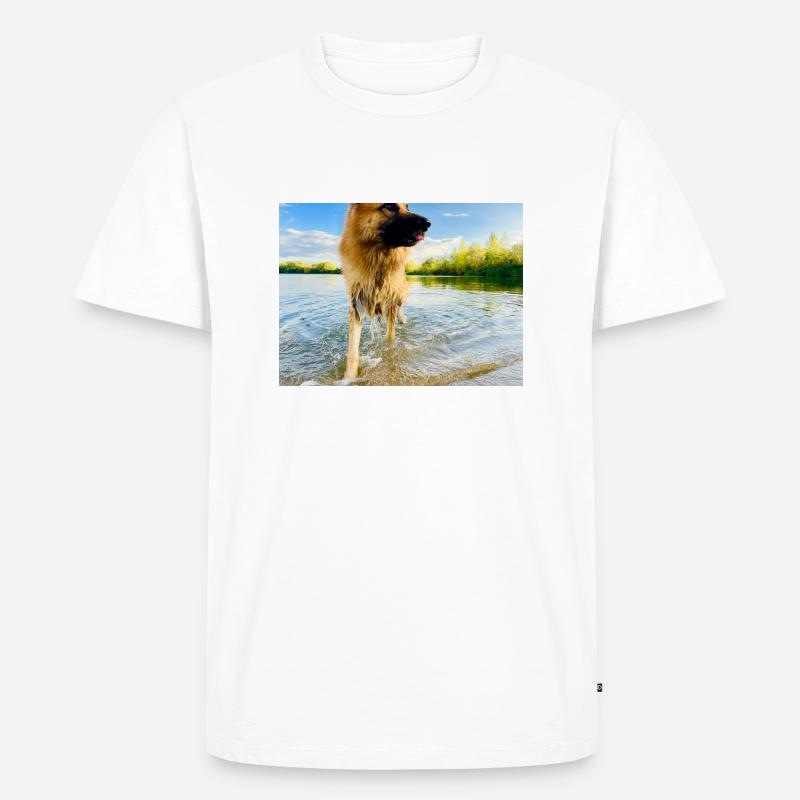 Altdeutscher Schäferhund - Männer Premium Bio T-Shirt - Weiß