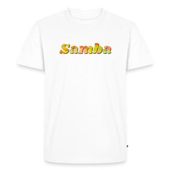 Samba - T-shirt Premium bio Homme - blanc - Devant - Nico (187cm)