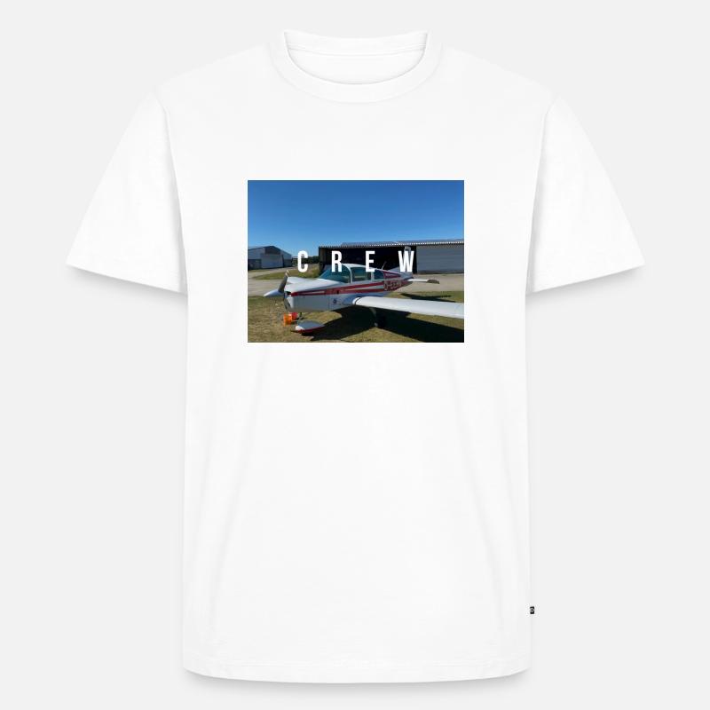GRUMMAN CREW - Männer Premium Bio T-Shirt - Weiß