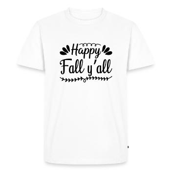 7 happy fall y all - Men's Premium Organic T-Shirt - white - Front - Nico (187cm)