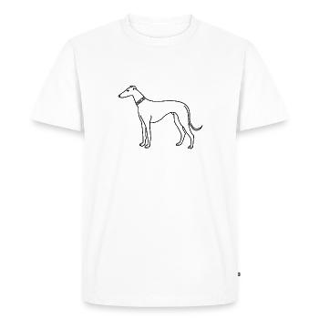 Pour les amoureux des chiens : Greyhound - T-shirt Premium bio Homme - blanc - Devant - Nico (187cm)