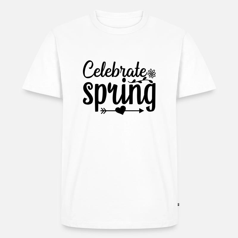 5 celebrate spring - Männer Premium Bio T-Shirt - Weiß
