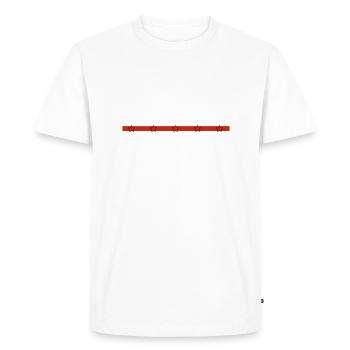 Beard Gang Cadeau d’anniversaire Dinosaur Moon - T-shirt Premium bio Homme - blanc - Devant - Nico (187cm)