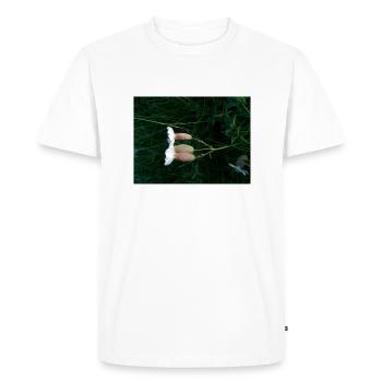 Flower lying down by the wind - Men's Premium Organic T-Shirt - white - Front - Nico (187cm)