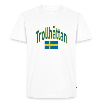 Trollhättan drapeau suédois - T-shirt Premium bio Homme - blanc - Devant - Nico (187cm)