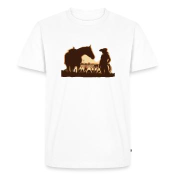 Wester Design - Men's Premium Organic T-Shirt - white - Front - Nico (187cm)