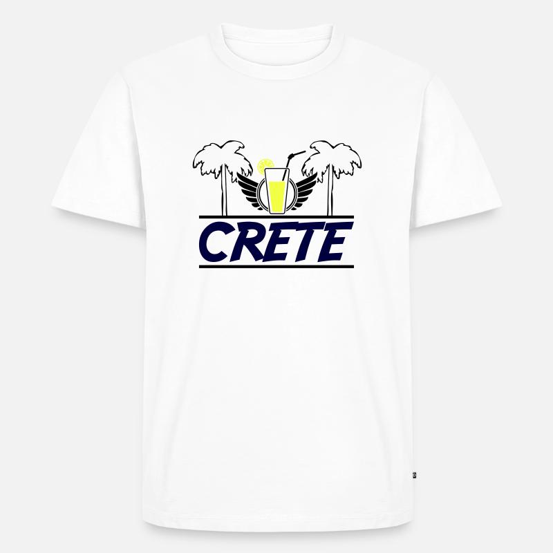 Crete - Männer Premium Bio T-Shirt - Weiß