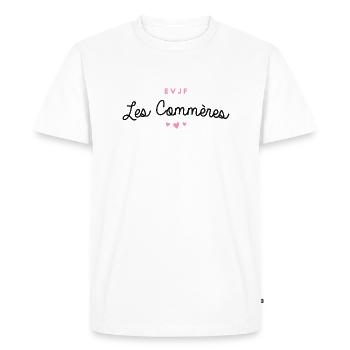 T-shirt EVJF "Les commères" - T-shirt Premium bio Homme - blanc - Devant - Nico (187cm)