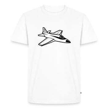 Avion de chasse - T-shirt Premium bio Homme - blanc - Devant - Nico (187cm)