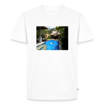 Villa avec piscine privée à Bali - T-shirt Premium bio Homme - blanc - Devant - Nico (187cm)