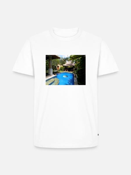 Private Pool Villa auf Bali - Männer Premium Bio T-Shirt - Weiß