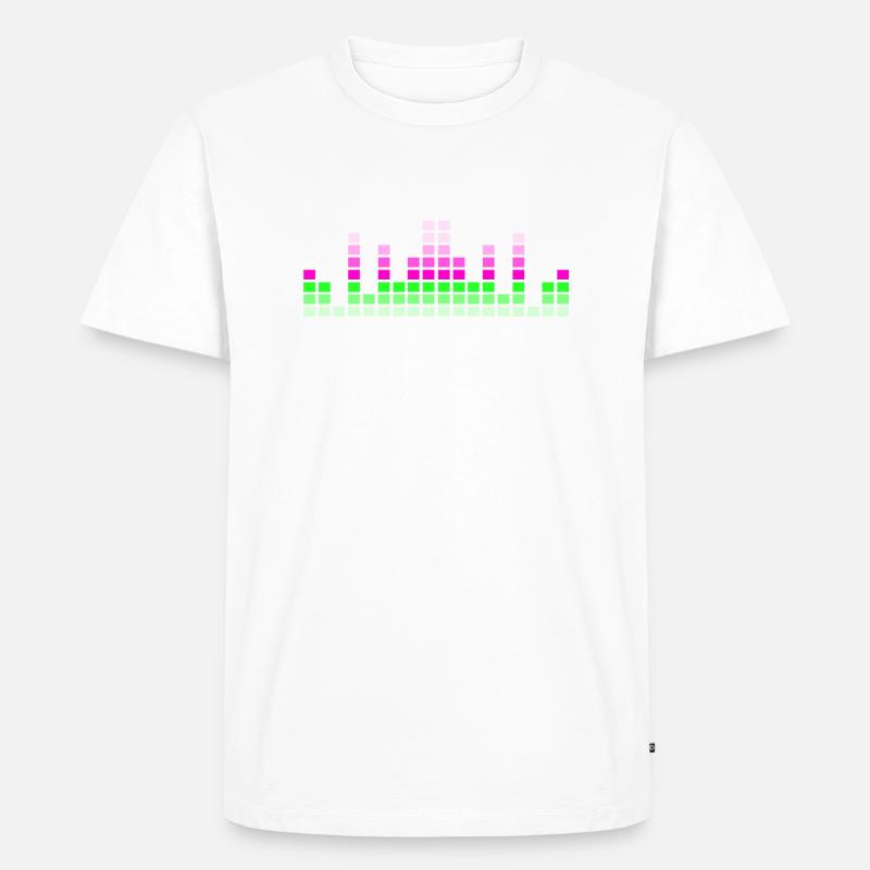 Techno - Männer Premium Bio T-Shirt - Weiß