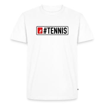#Tennis - T-shirt Premium bio Homme - blanc - Devant - Nico (187cm)