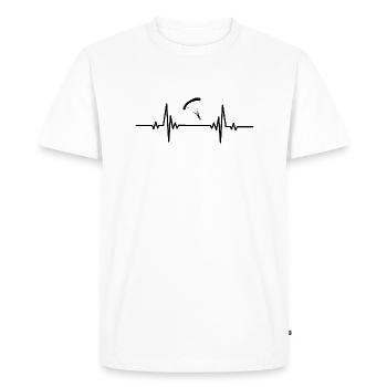 Parapente Heartbeat - T-shirt Premium bio Homme - blanc - Devant - Nico (187cm)