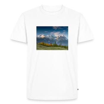 Ambiance automnale sous la Zugspitze - T-shirt Premium bio Homme - blanc - Devant - Nico (187cm)