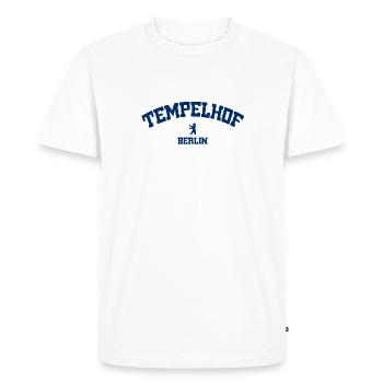 Tempelhof - Berlin - Deutschland - Germany - Men's Premium Organic T-Shirt - white - Front - Nico (187cm)