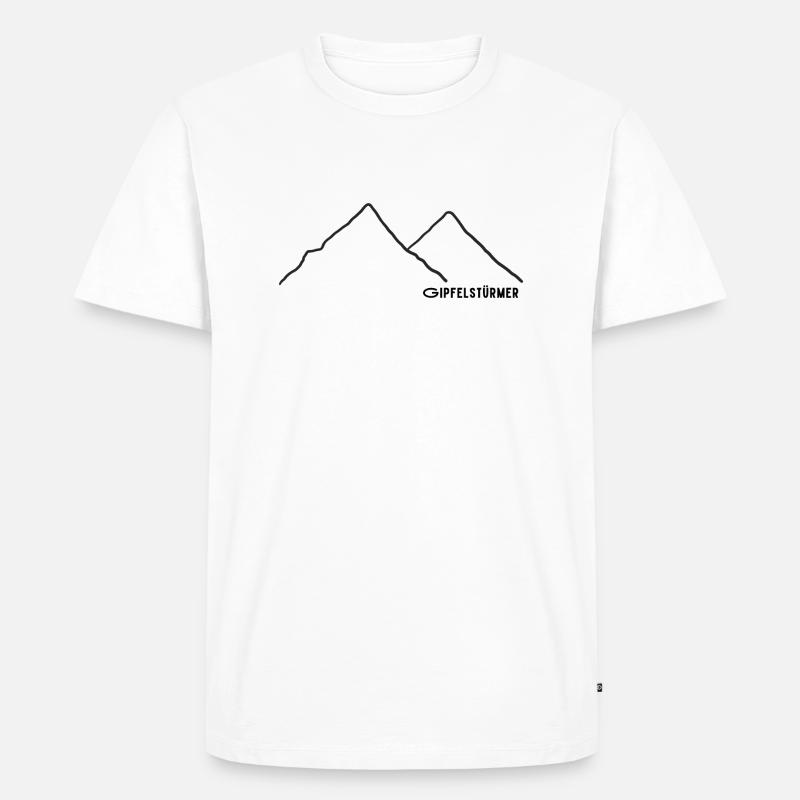 Wanderliebe - Männer Premium Bio T-Shirt - Weiß