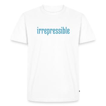 Irrepressible - Men's Premium Organic T-Shirt - white - Front - Nico (187cm)