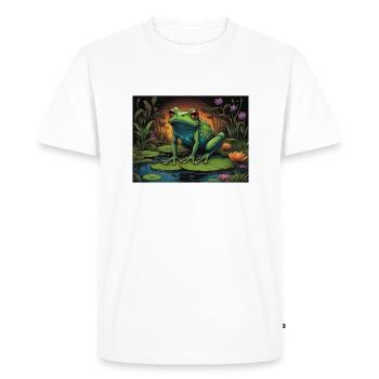 frog - Men's Premium Organic T-Shirt - white - Front - Nico (187cm)