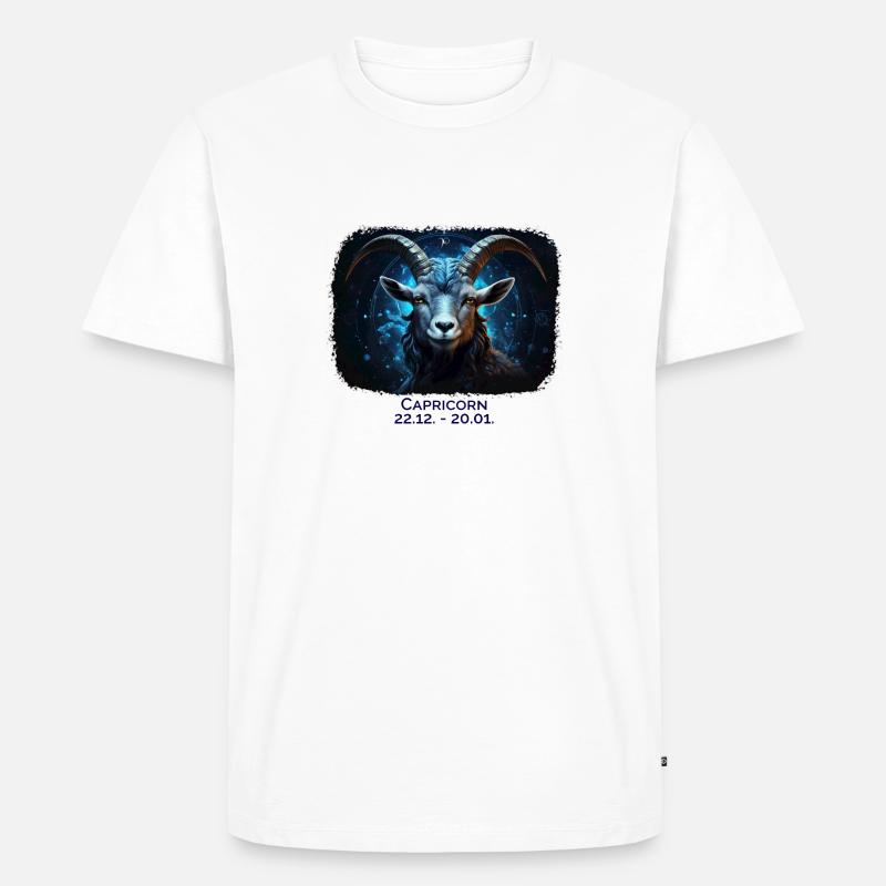Sternzeichen Steinbock Datum - Männer Premium Bio T-Shirt - Weiß