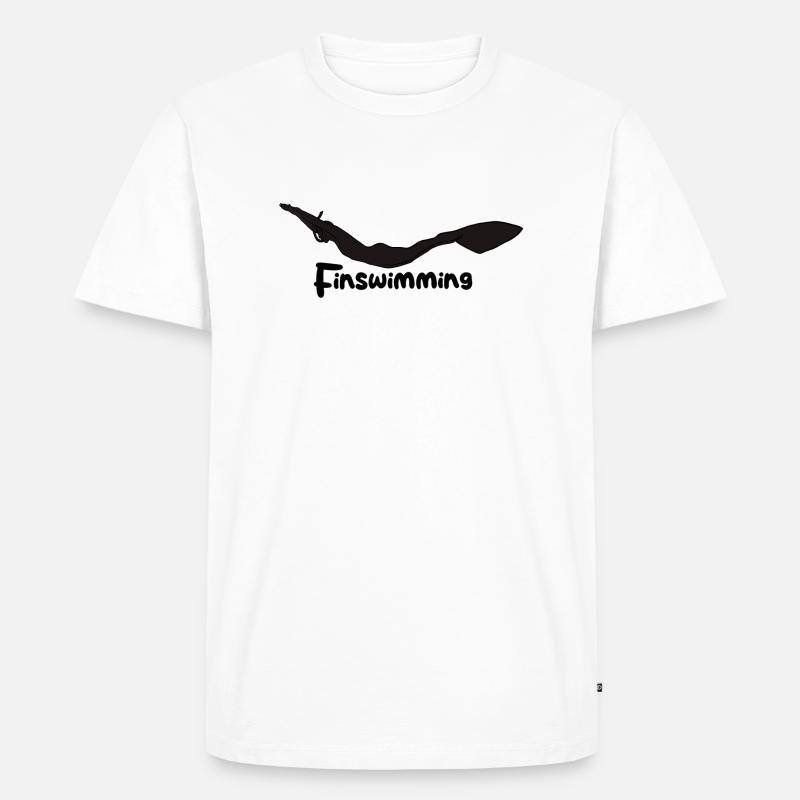 Finswimming - Männer Premium Bio T-Shirt - Weiß