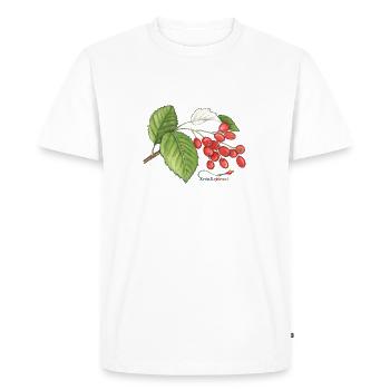 Mûre (Sorbus aria) - T-shirt Premium bio Homme - blanc - Devant - Nico (187cm)