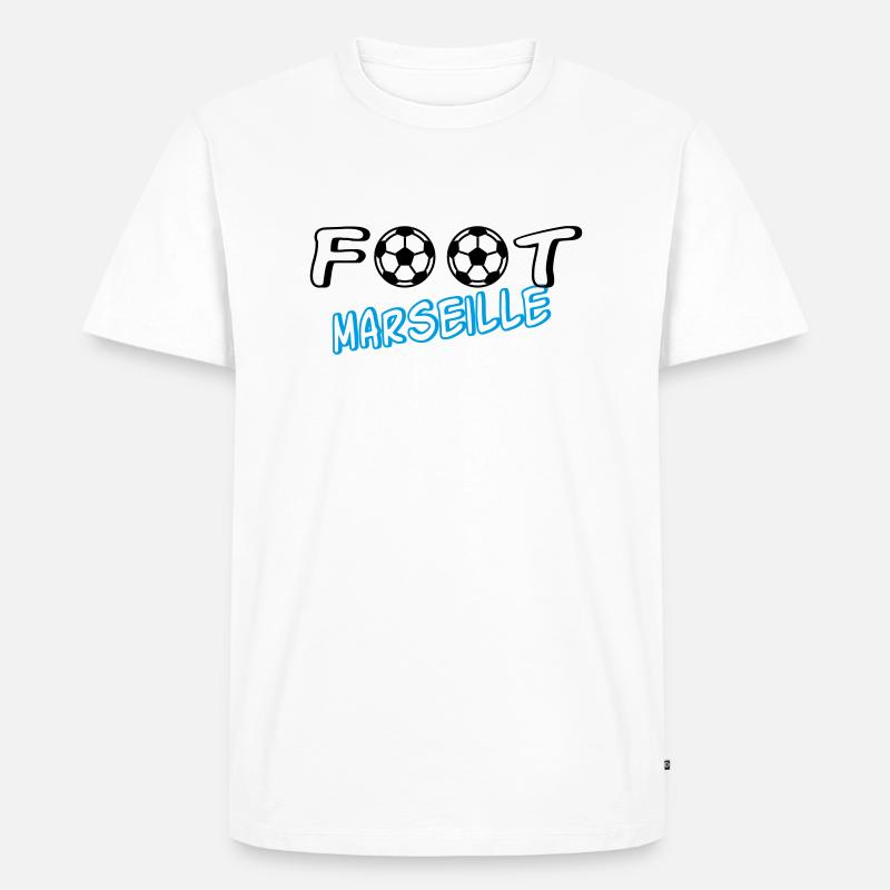 Fuß Marseille - Männer Premium Bio T-Shirt - Weiß