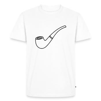 Pipe - T-shirt Premium bio Homme - blanc - Devant - Nico (187cm)