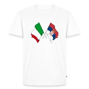 Drapeau de l’Italie, Serbie - T-shirt Premium bio Homme - blanc - Devant - Nico (187cm)