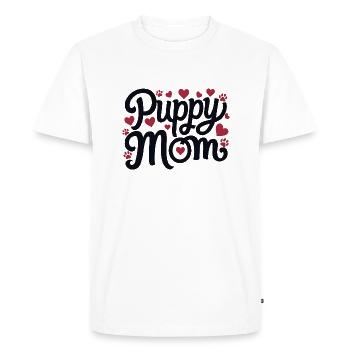 chiot chien - T-shirt Premium bio Homme - blanc - Devant - Nico (187cm)