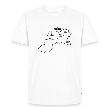 Ligne du marathon de Berlin - T-shirt Premium bio Homme - blanc - Devant - Nico (187cm)