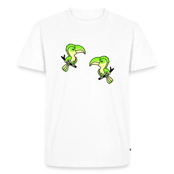 Perroquet 2 - T-shirt Premium bio Homme - blanc - Devant - Nico (187cm)