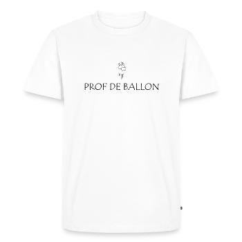 Prof de ballons - T-shirt Premium bio Homme - blanc - Devant - Nico (187cm)