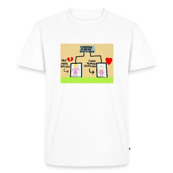 Clonage maman de gentillesse . - T-shirt Premium bio Homme - blanc - Devant - Nico (187cm)