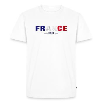 Evènement - T-shirt Premium bio Homme - blanc - Devant - Nico (187cm)