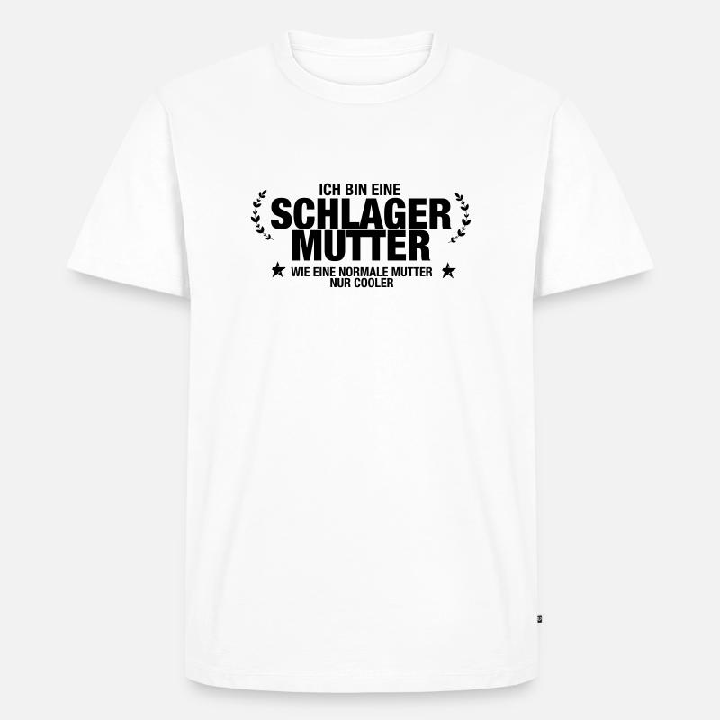 Schlager Mutter - Männer Premium Bio T-Shirt - Weiß