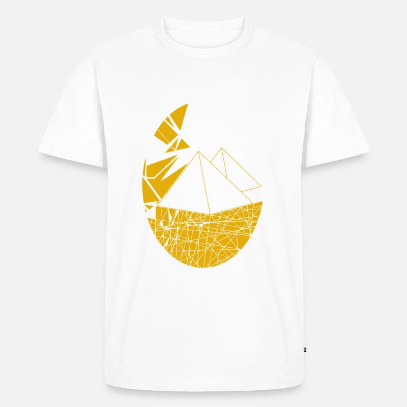 Pyramiden - Männer Premium Bio T-Shirt - Weiß