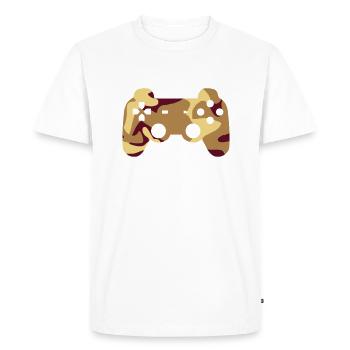 CONTRÔLEUR DE JEU - CAMO / CAMOUFLAGE - T-shirt Premium bio Homme - blanc - Devant - Nico (187cm)