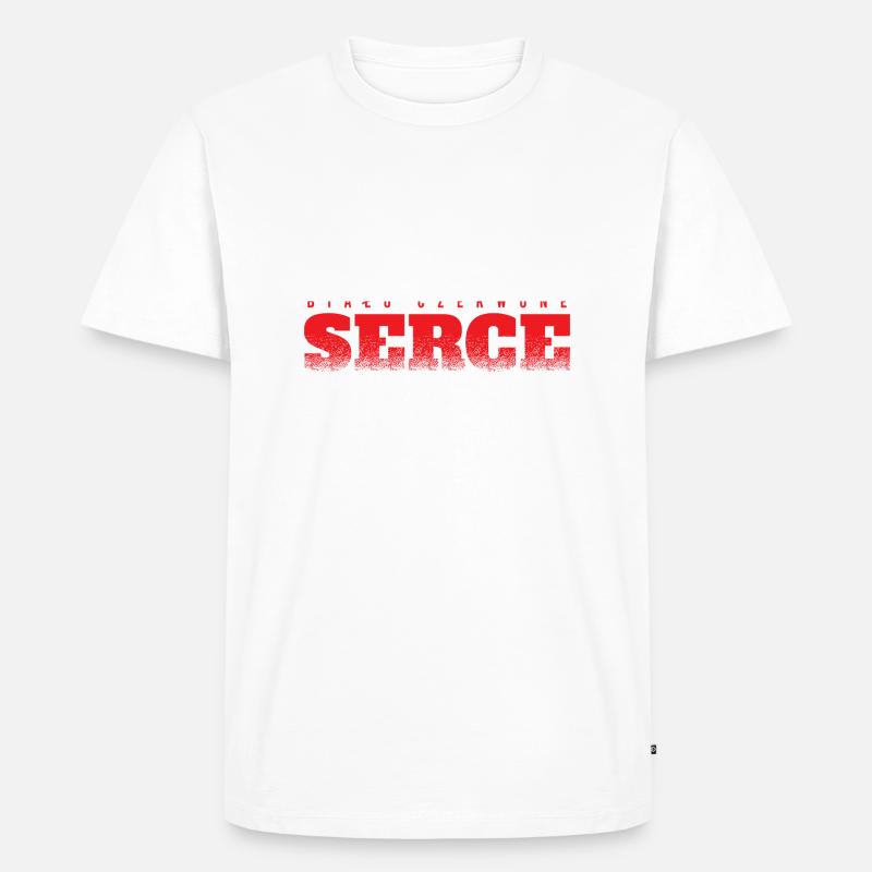 Polen - czerwone serce - Männer Premium Bio T-Shirt - Weiß
