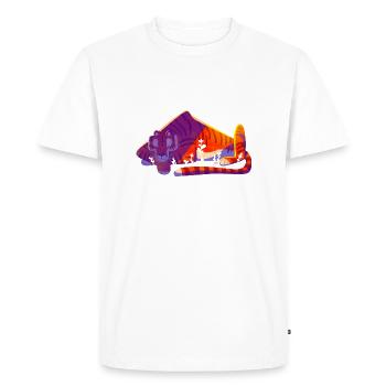 TIGER TIGER - Men's Premium Organic T-Shirt - white - Front - Nico (187cm)